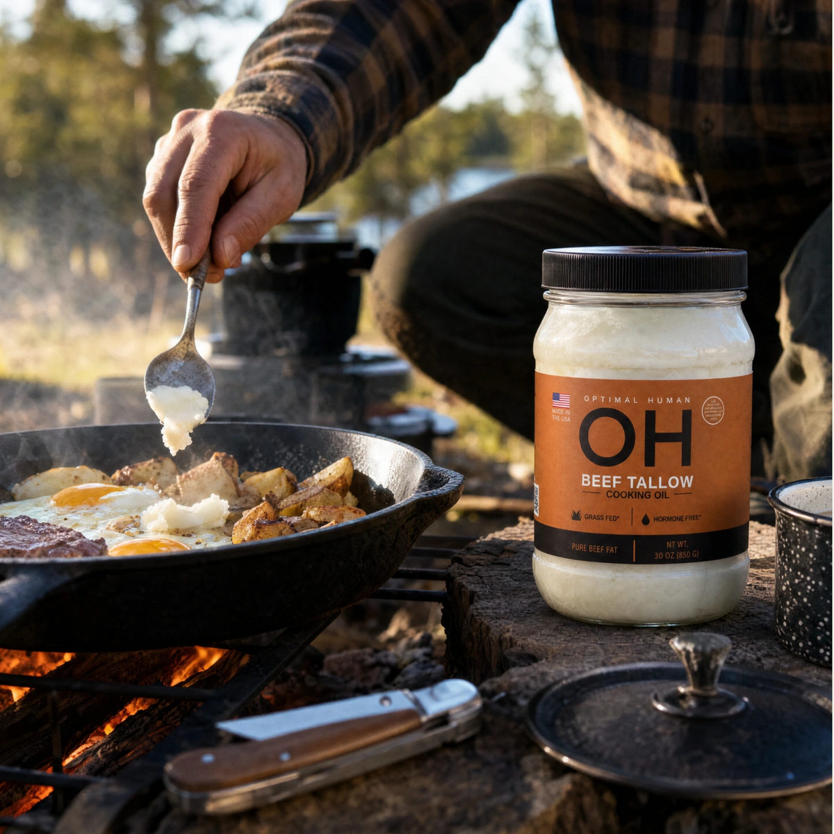 Pure Grass-Fed Beef Tallow (2 Lbs)