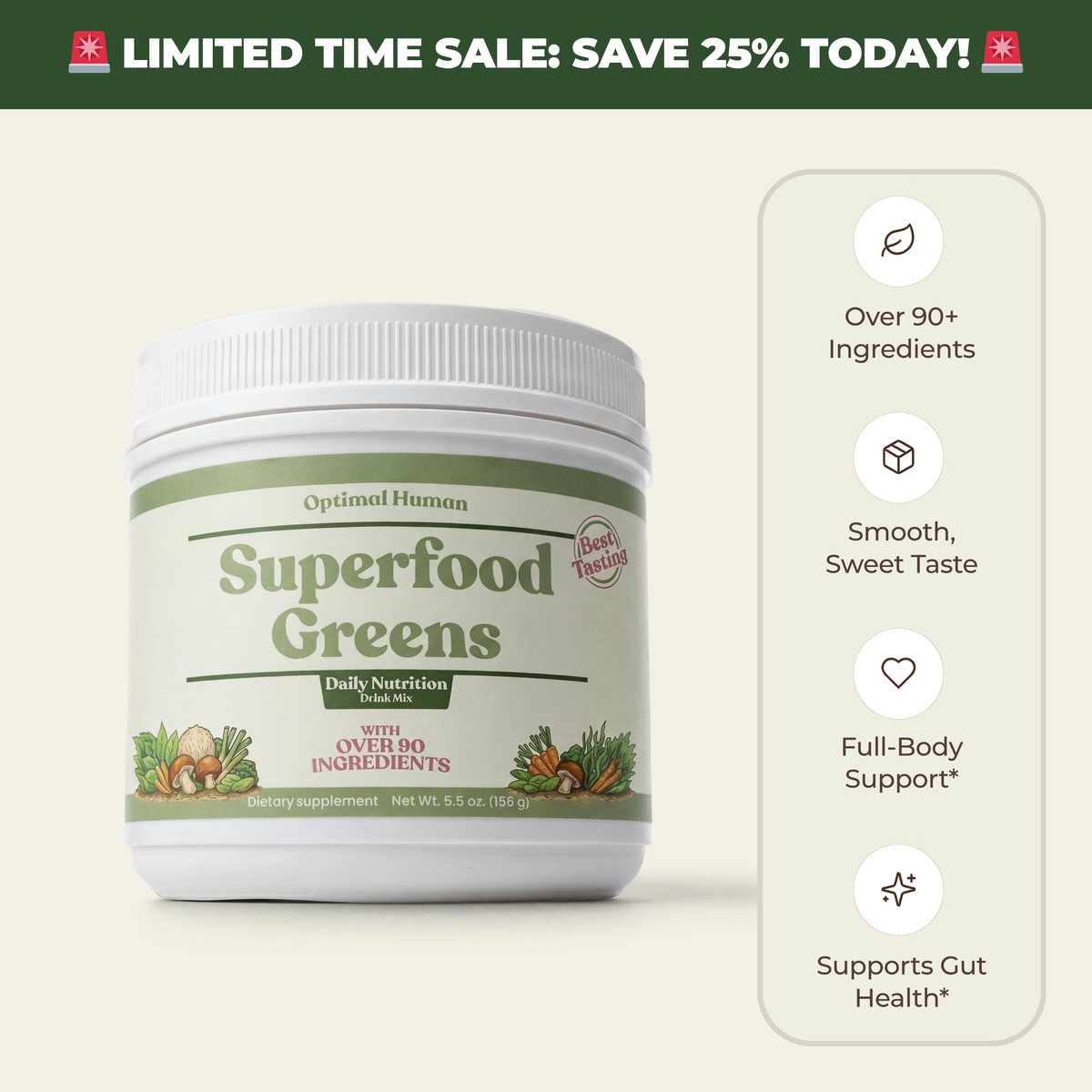 Daily Greens, Made For You.