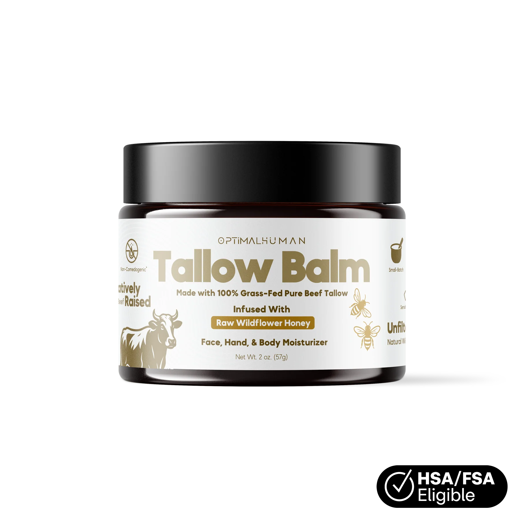 Grass-Fed Tallow Balm With Raw Honey