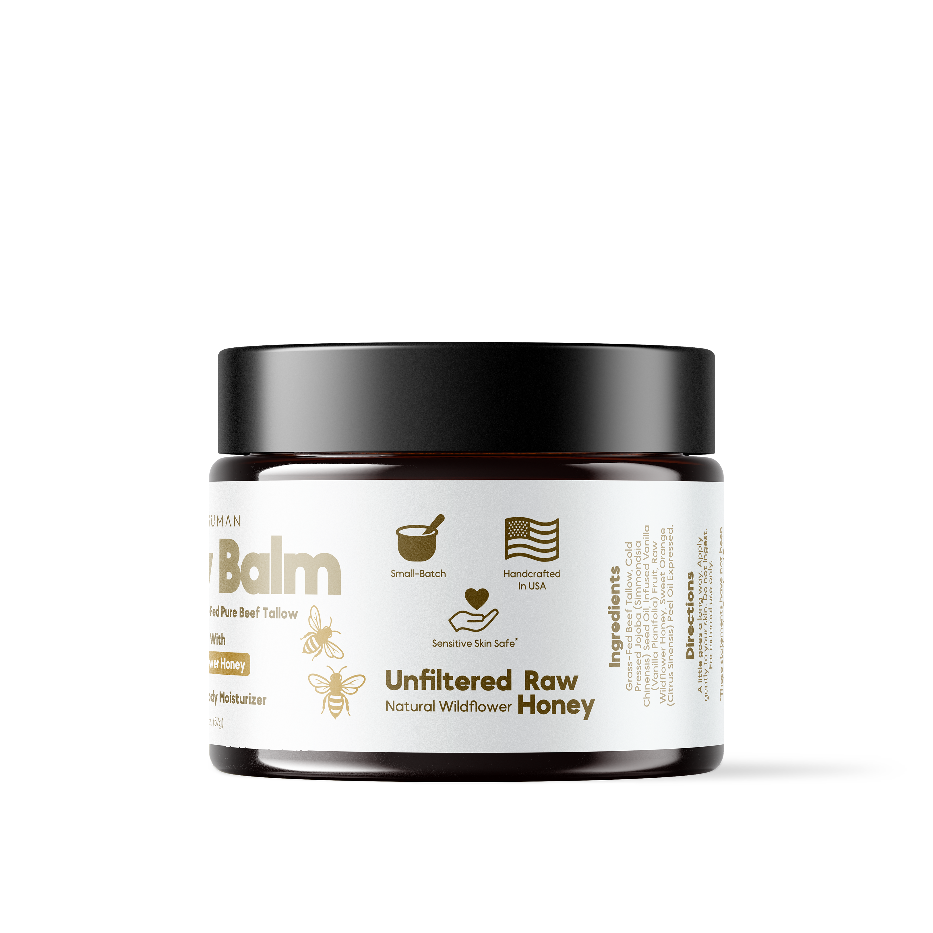 Grass-Fed Tallow Balm With Raw Honey