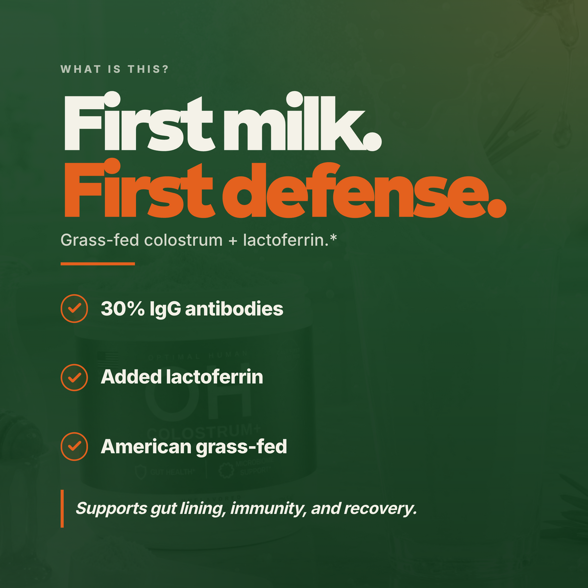 Bovine Colostrum+ Recovery & Defense