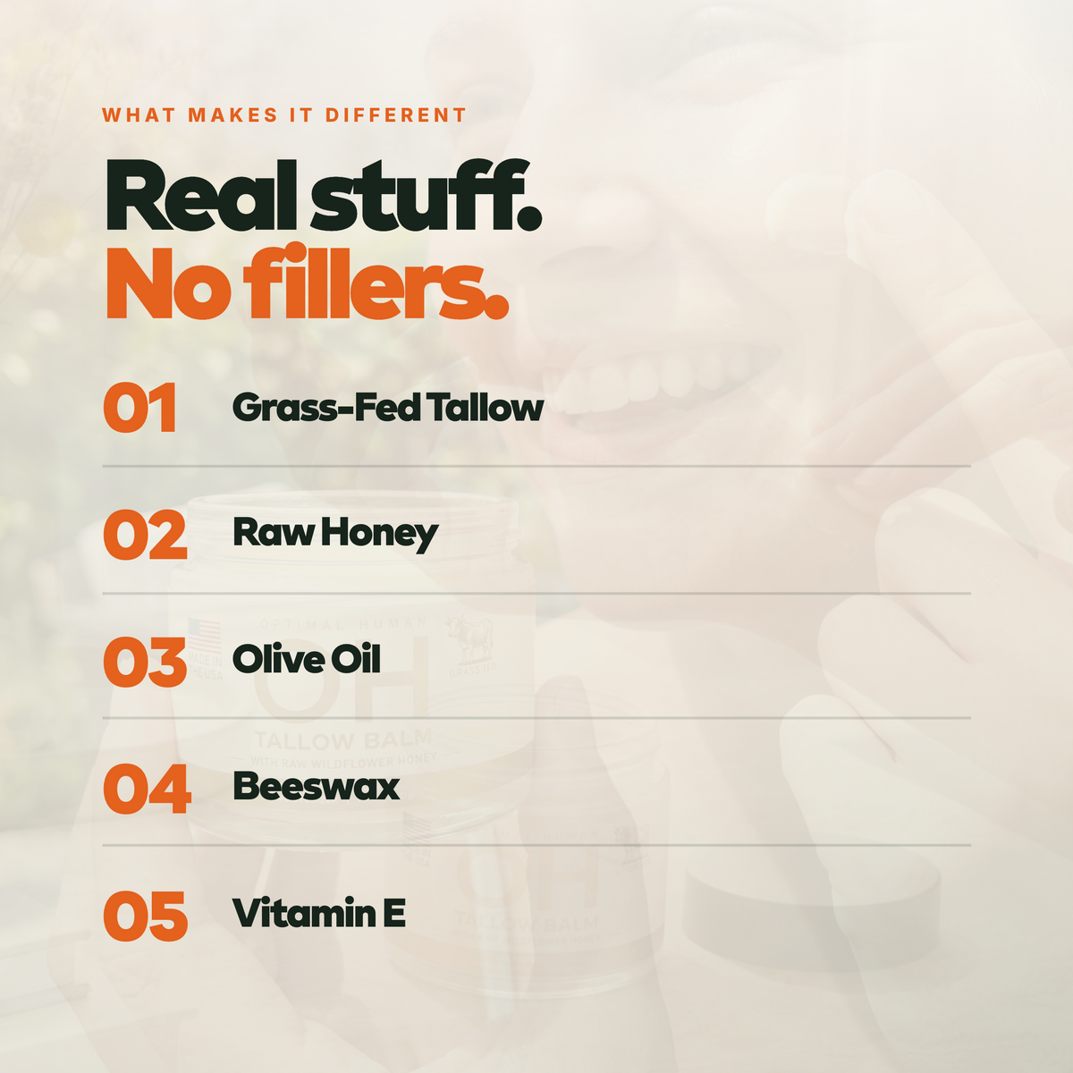 Grass-Fed Tallow Balm With Raw Honey