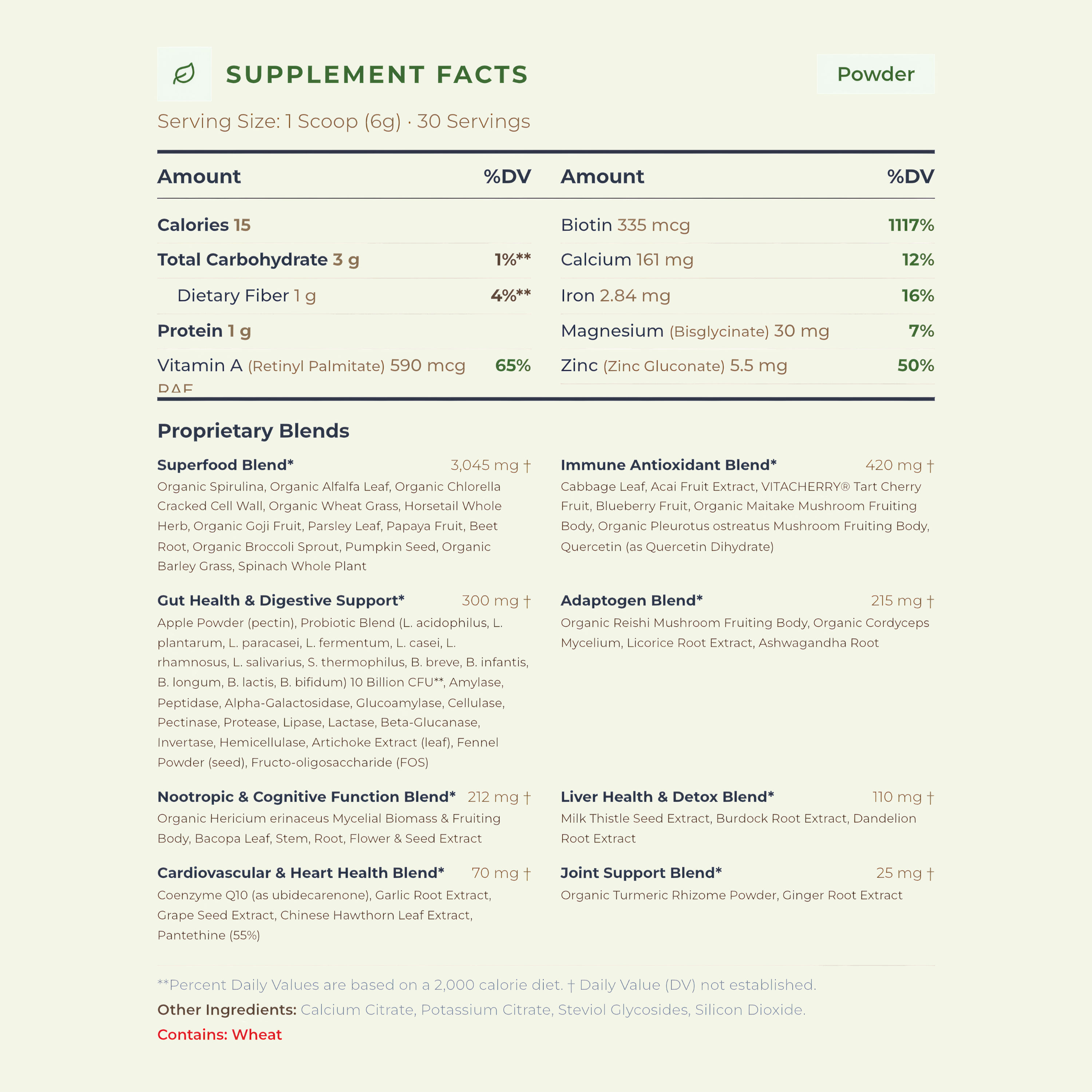 Superfood Greens Tub (30-Day Supply)