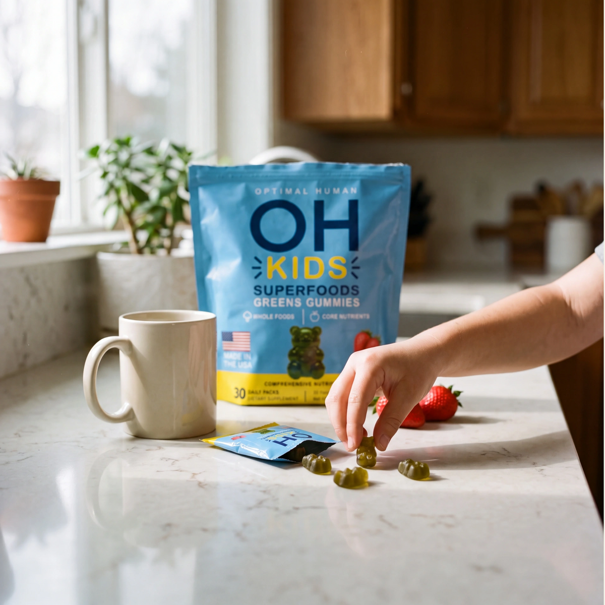 Superfood Greens Gummies for Kids (30 Day Supply)