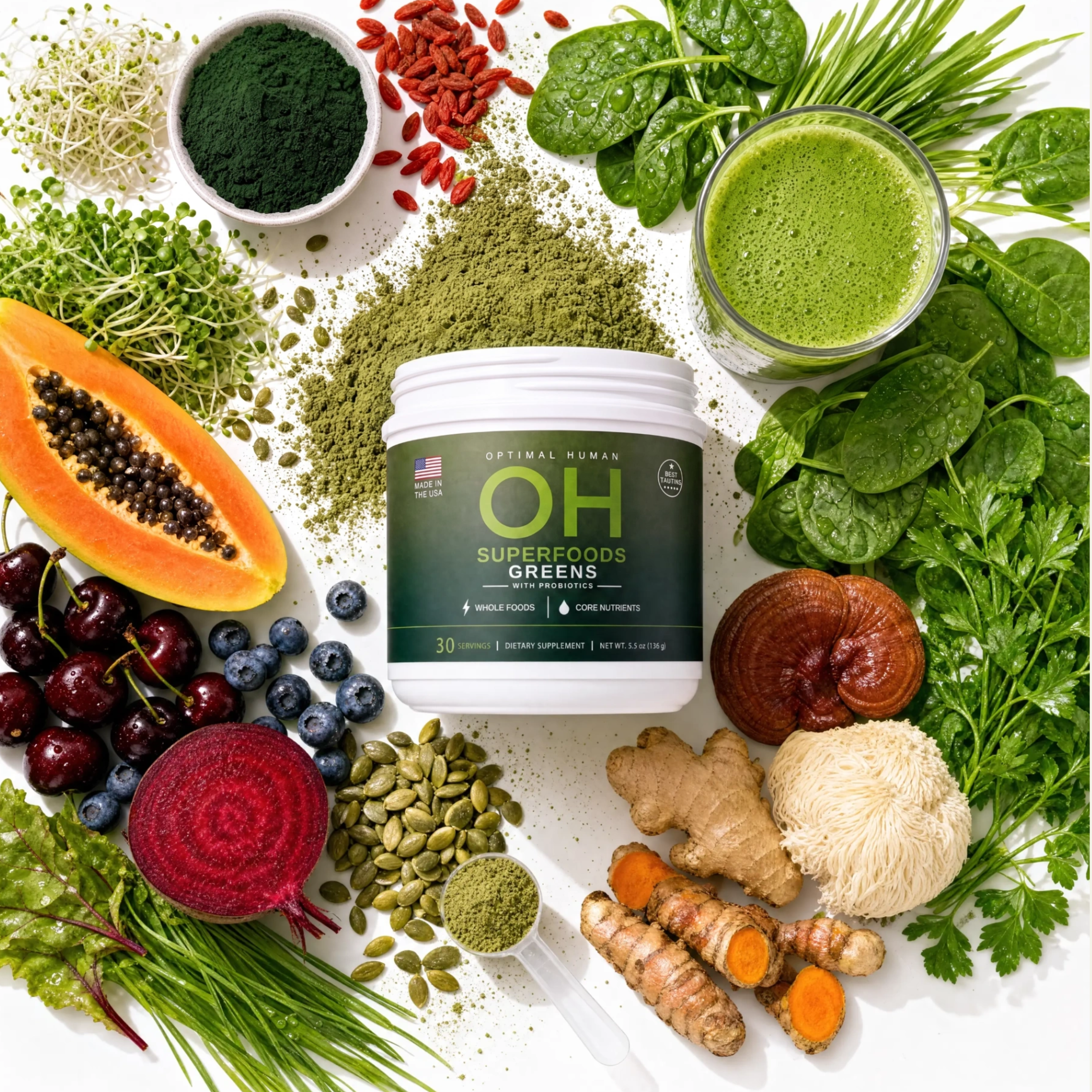 Superfood Greens Tub (30-Day Supply)