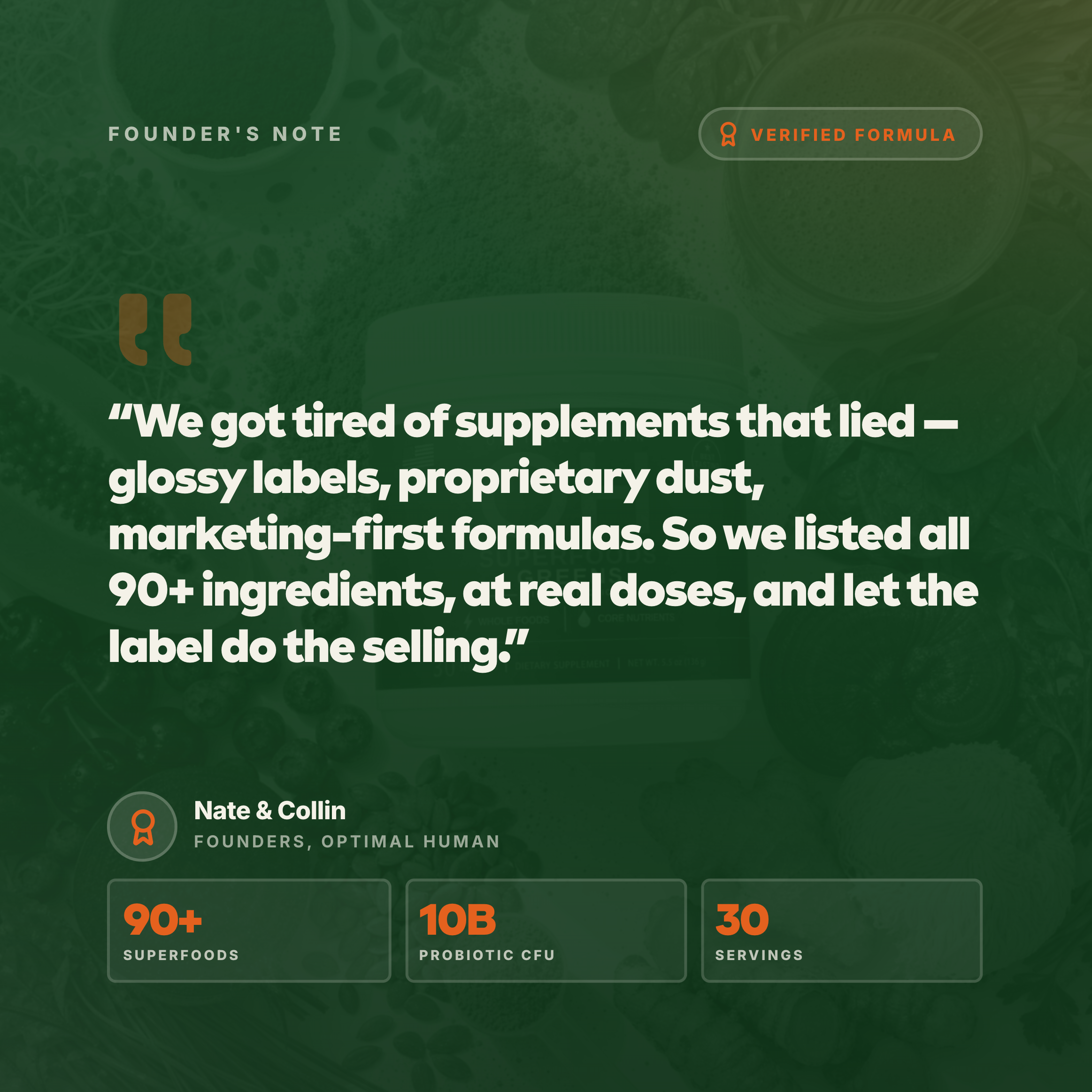 Superfood Greens Tub (30-Day Supply)