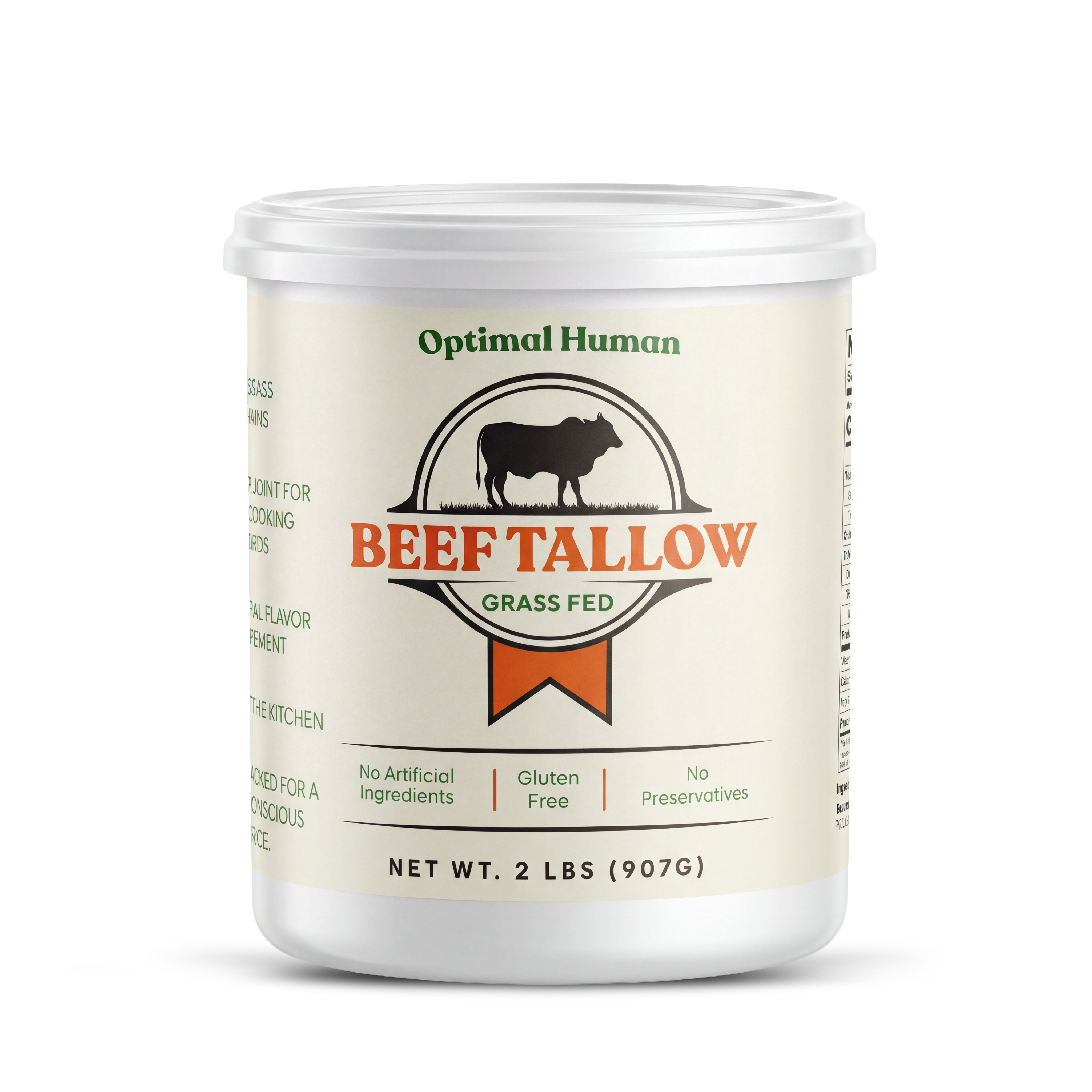 Pure Grass-Fed Beef Tallow