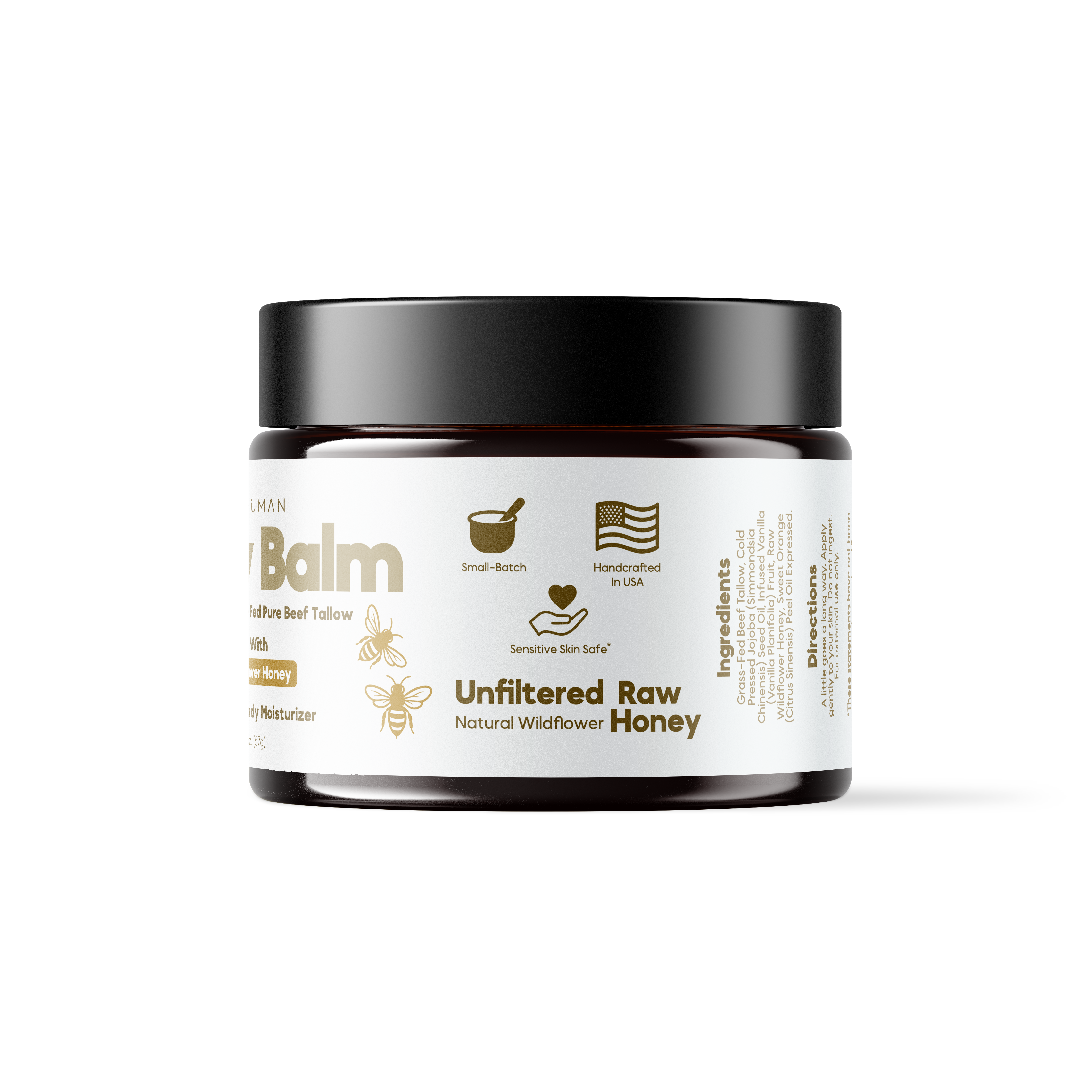 Grass-Fed Tallow Balm With Raw Honey