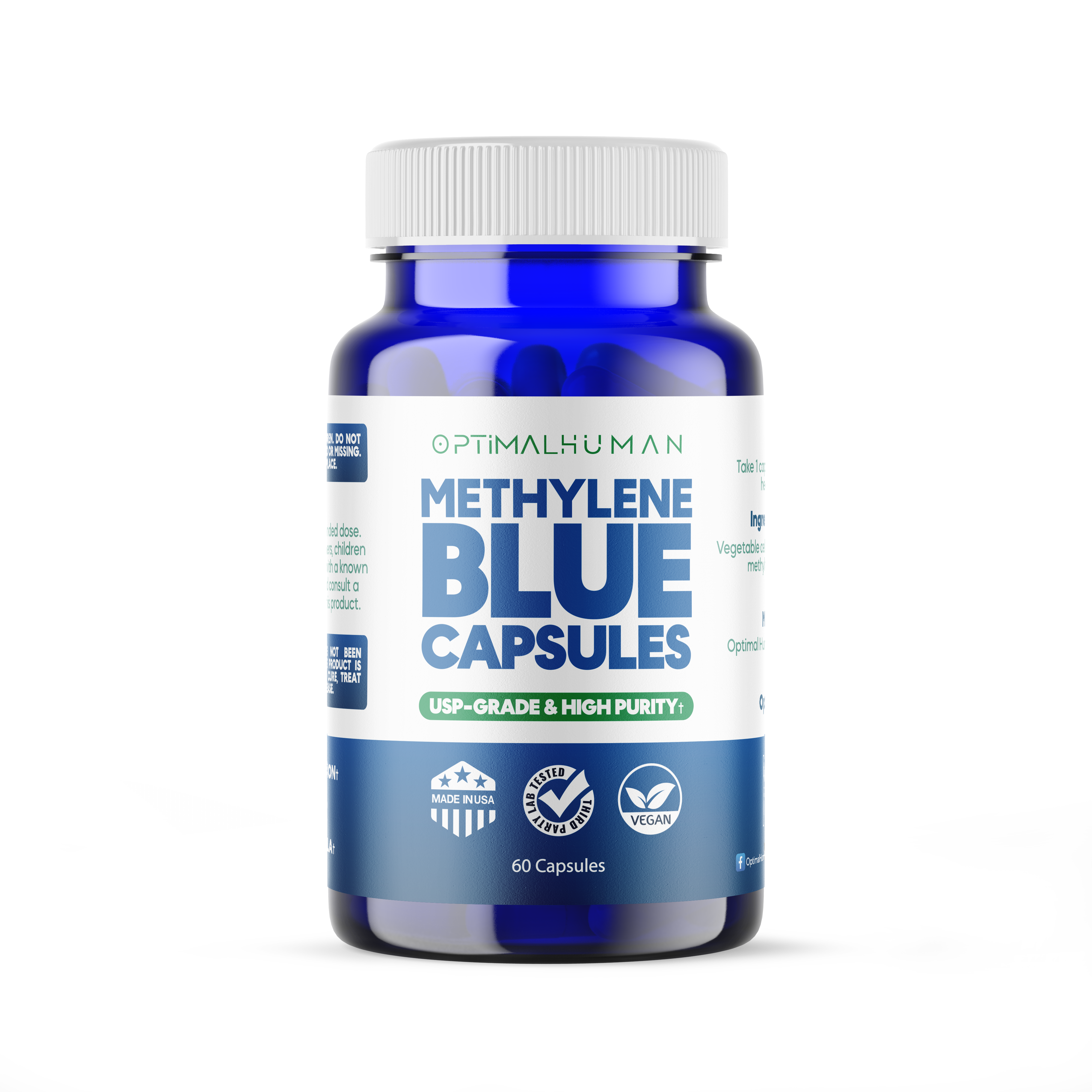 USP Grade Methylene Blue 10mg Capsules – Optimal Human