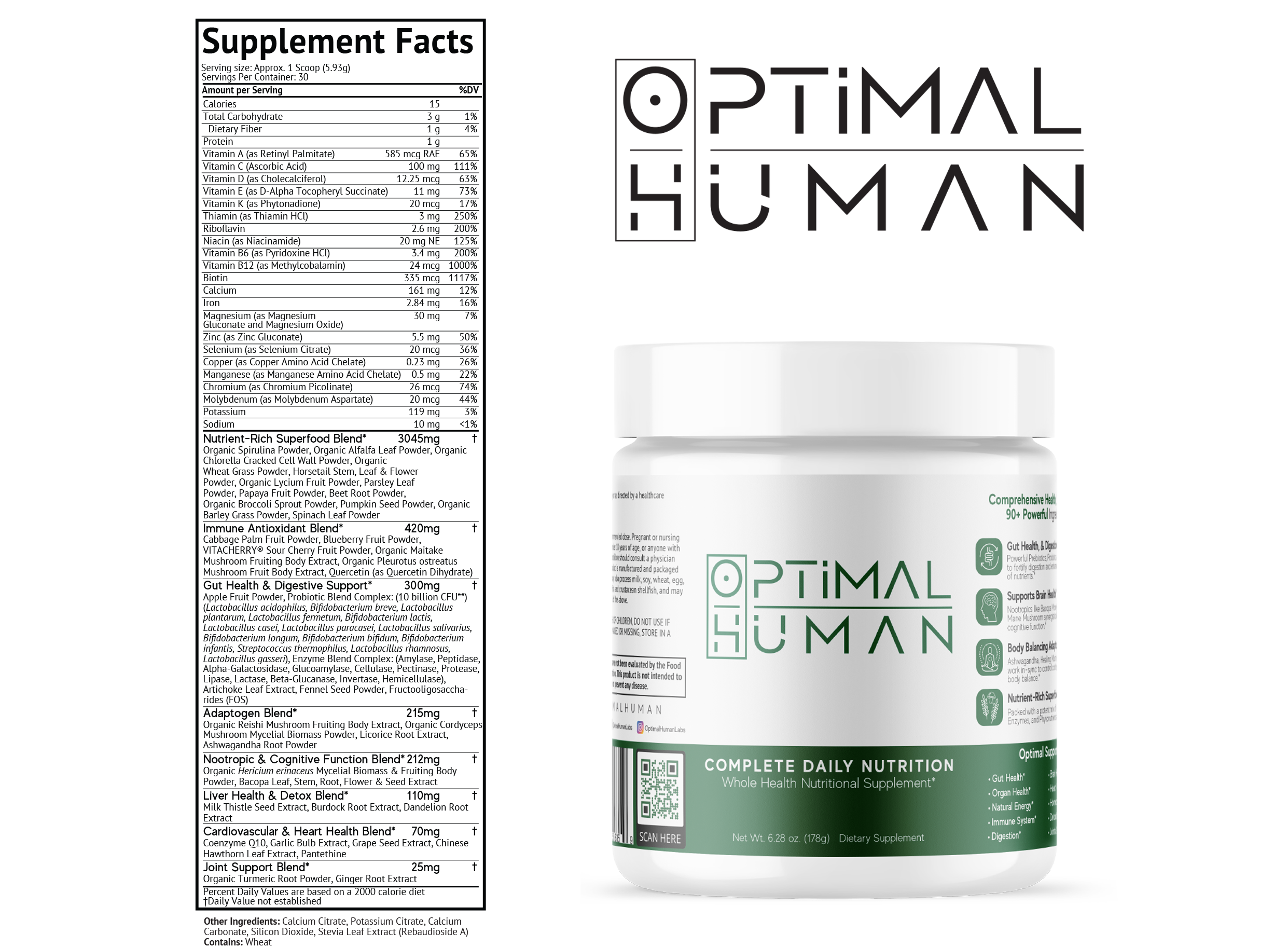 Ingredients Optimal Human Ingredients optimal human