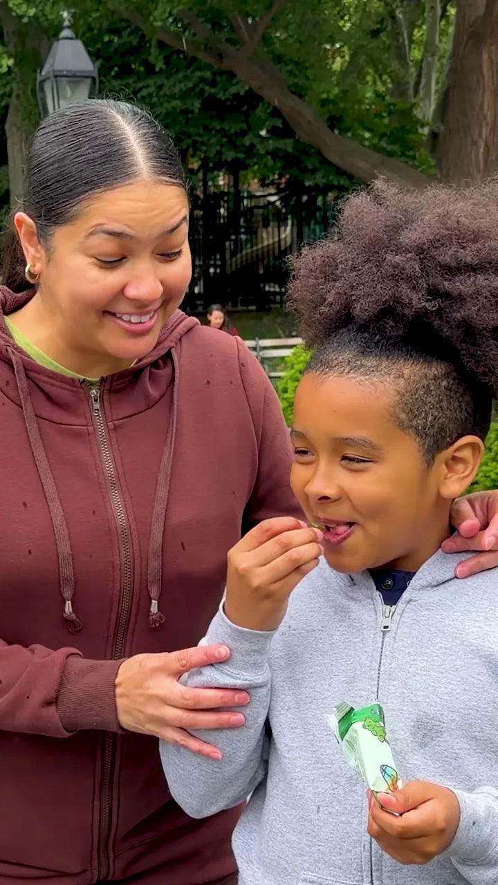 Kid taste-test video from @jasmine.nyc