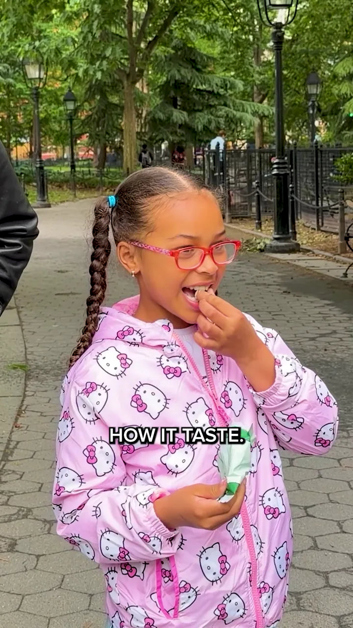 Kid taste-test video from @mariah.and.zoe