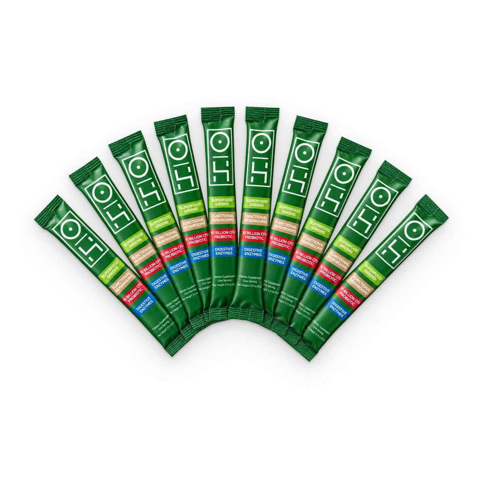 What’s in the box: 10 Superfood Greens stick packs